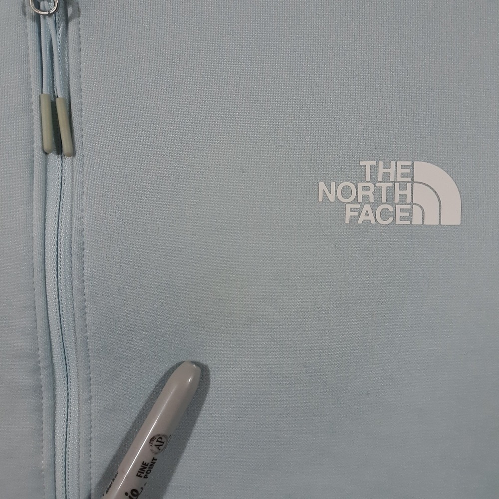 The North Face Sweater Womens Medium Light Blue Outdoor 1/2 Zip Pullover - Picture 5 of 8